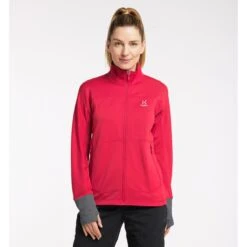 Haglöfs HAGLÖFS Betula Dame Mellemlager Jakke - Scarlet Red/Magnetite - Dame -Ski Fremme Butik 6050664nd f21 mf m1 grey