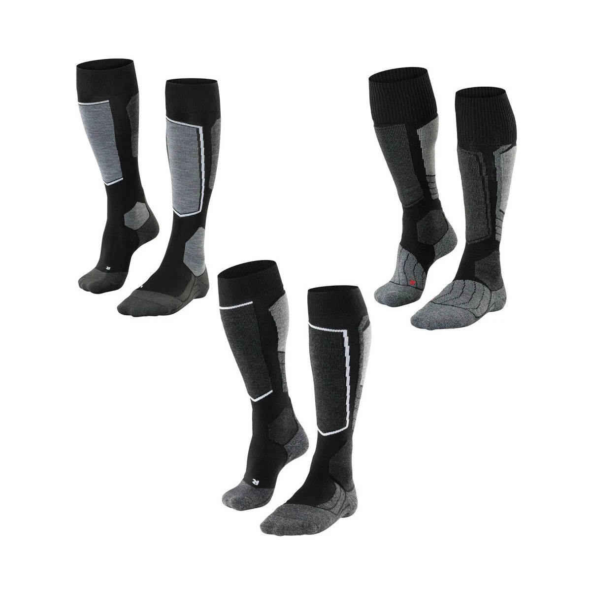 Falke Herre Skisokker - 3 Pak - Assorteret 1 Falke Herre Skisokker - 3 Pak - Assorteret