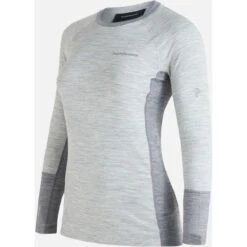 Peak Performance Magic Crew Skiundertrøje - Dame -Ski Fremme Butik peak performance magic crew women med grey melange 3 1