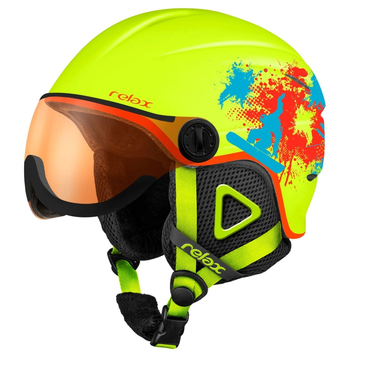 Relax Twister Junior Skihjelm M/Visir - Kun Str. XS Udstillingsmodel 1 Relax Twister Junior Skihjelm M/Visir - Kun Str. XS Udstillingsmodel